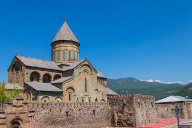 Mtskheta, Gürcistan 'daki Svetitskhoveli Ortodoks Katedrali (UNESCO Dünya Mirası sahası)
