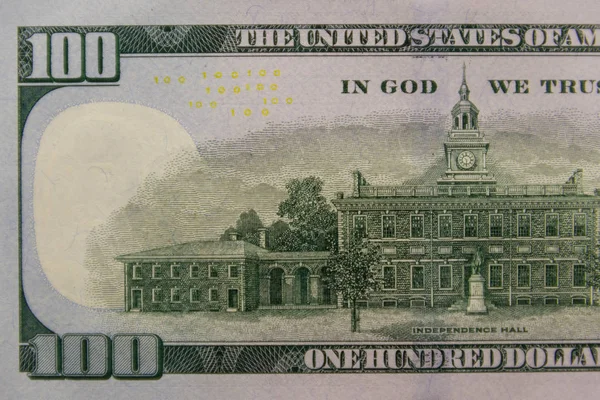 Macro shot of one hundred dollars bill — Stock Photo, Image