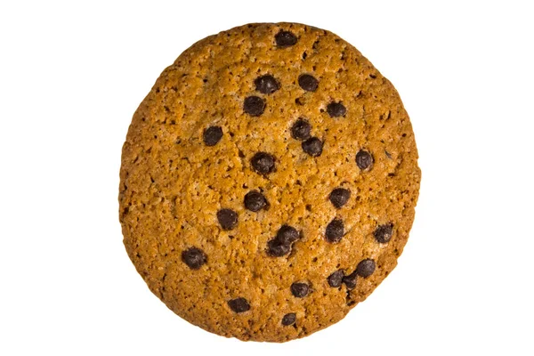 흰색 배경에서 분리 된 초콜릿 칩 쿠키 — 스톡 사진