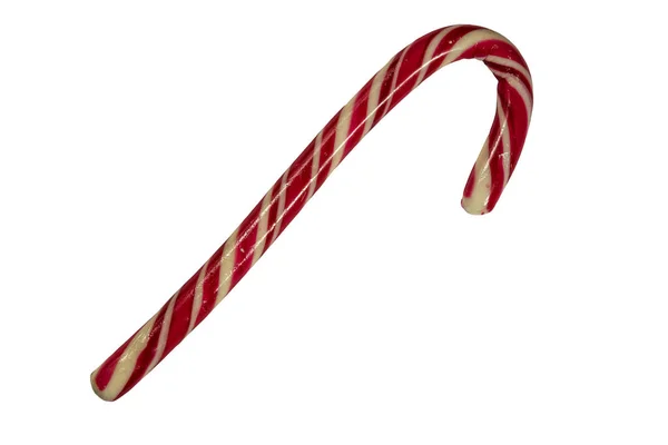 Holiday candy cane a elszigetelt fehér háttér — Stock Fotó