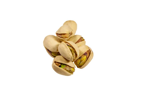 Pile of pistachio nuts isolated on white background — Stock Photo, Image
