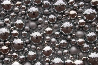 Noel gümüşü arka planı. Noel ve Yeni Yıl Tatilleri için dekorasyon