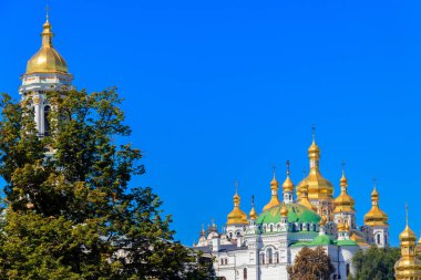 Ukrayna 'daki Kiev Manastırı olarak da bilinen Kiev Pechersk Lavra' nın manzarası