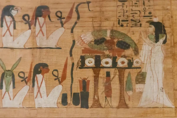 Primer plano del antiguo papiro egipcio — Foto de Stock