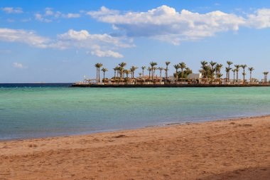 Mısır 'ın Hurghada sahilindeki Kızıl Deniz manzarası