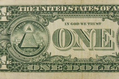 Bir dolarlık banknotun makro çekimi