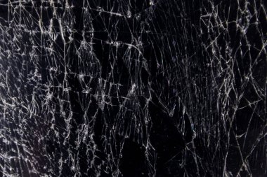 Kırık akıllı telefon ekran yakın çekim. Kırık cam doku arka plan