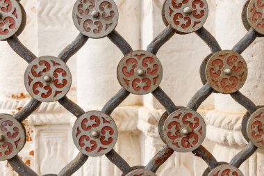 Demir ızgaranın arka planı