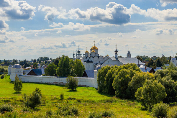 View of Intercession (Pokrovsky) convent in Suzdal, Russia
