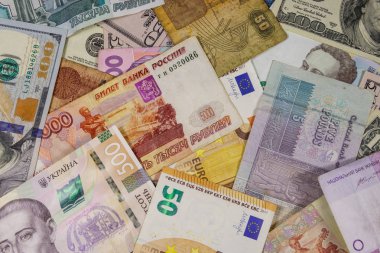 Avro 'nun çok yönlü geçmişi Amerikan doları, Rus rublesi, Mısır sterlini ve Ukrayna hrivniası.