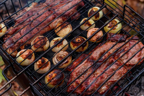 Carne Cerdo Cocinada Parrilla —  Fotos de Stock