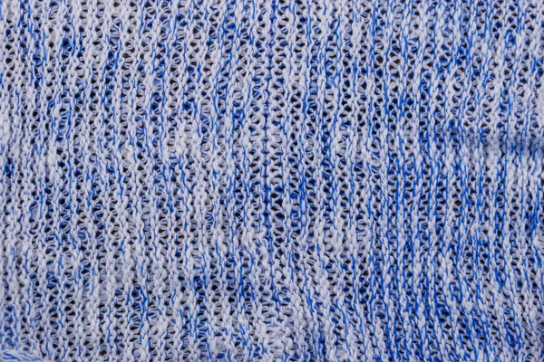 Синяя Текстура Вязания Трикотажное Полотно — стоковое фото