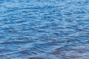 Mavi su dokusu arka planı. Gölün yüzeyinde.