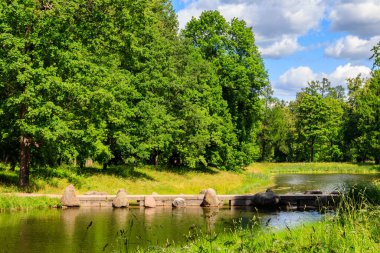 Puşkin 'deki Catherine parkında (Tsarskoye Selo) 