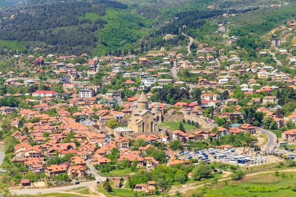 Vista Aerea Sulla Città Vecchia Mtskheta Georgia — Foto Stock