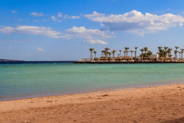 Вид Побережье Красного Моря Пляже Хургаде Египет — стоковое фото