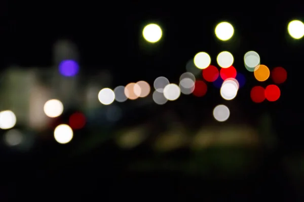 Abstract Background Blurred City Lights Bokeh Effect — Stock Photo, Image