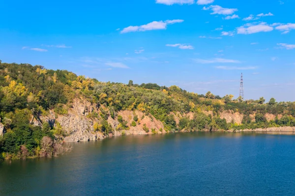 Vista Del Lago Cantera Abandonada Verano —  Fotos de Stock