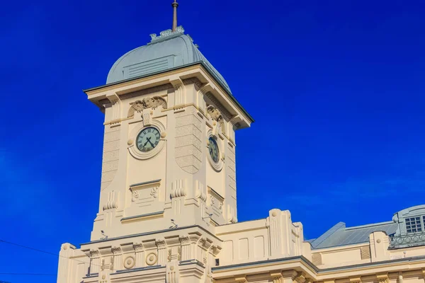 Часовая Башня Витебского Вокзала Санкт Петербурге Россия — стоковое фото