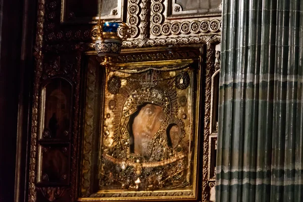 Słynna Ikona Matki Bożej Kazańskiej Katedrze Kazańskiej Sankt Petersburgu Rosja — Zdjęcie stockowe