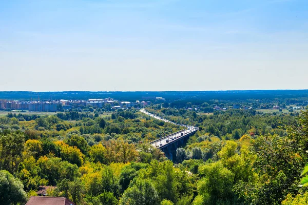 Ponte Sul Fiume Klyazma Vladimir Russia Vista Aerea — Foto Stock