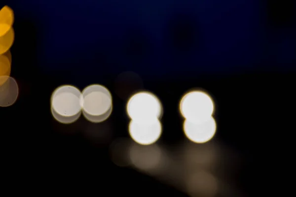Bokeh Θολή Φώτα Του Αυτοκινήτου Νύχτα — Φωτογραφία Αρχείου