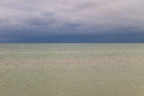 Dramatické Tmavě Zatažené Obloze Nad Azovské Moře — Stock fotografie