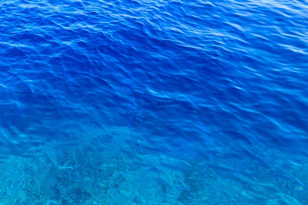 Blaues Wasser Textur Hintergrund Oberfläche Des Meeres — Stockfoto