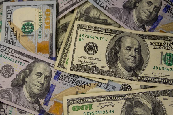 Background Hundred Dollar Bills — Stock Photo, Image