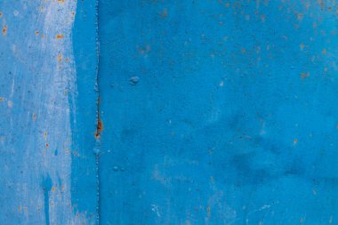 Mavi paslı metal doku. Grunge arka plan