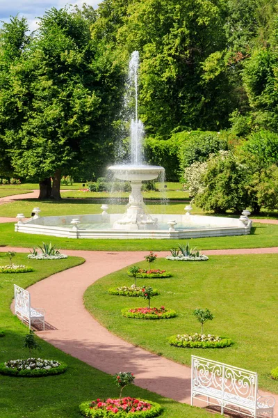 Marmor Fontän Vas Catherine Park Vid Tsarskoye Selo Pushkin Ryssland — Stockfoto