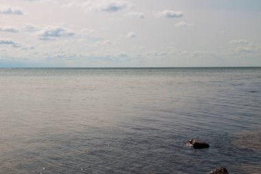 Yazın Azov Denizi manzarası