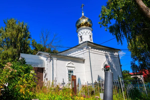 Kirche Der Heiligen Märtyrer Gurij Samon Und Aviv Dorf Karacharovo — Stockfoto