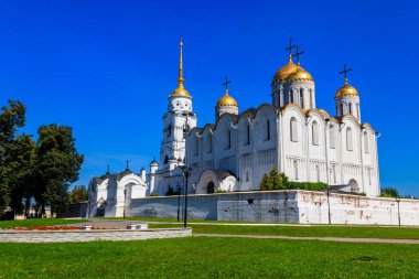 Vladimir, Rusya 'daki Dormition Katedrali (Assumption Cathedral). Rusya 'nın altın yüzüğü