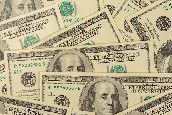 Background One Hundred Dollar Bills — Stock Photo, Image