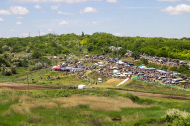 Alexandria, Ukrayna - 10 Haziran 2017: Araba yarışlarının görüldüğü yer