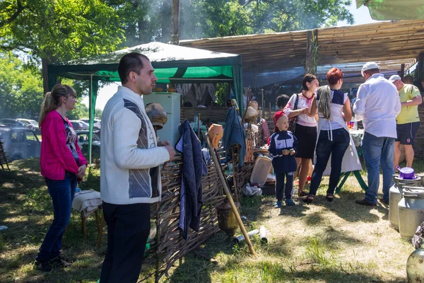 Kremenchug Ukraine June 2017 Unidentified People Strawberry Festival — Stock Photo, Image