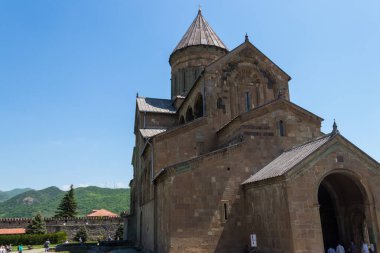 Mtskheta, Gürcistan 'daki Svetitskhoveli Ortodoks Katedrali (UNESCO Dünya Mirası sahası)