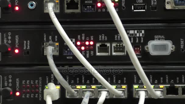 Working network equipment — Stock Video