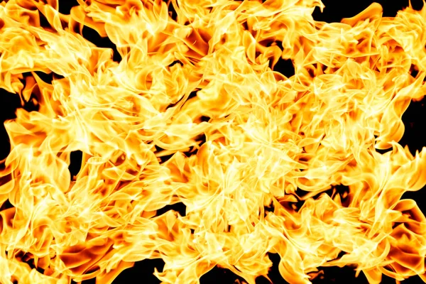 Wall of yellow and orange fire background — Stock Photo, Image