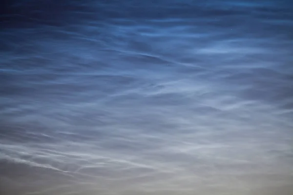 Nächtliche Wolke (nlc, Nachtwolken), wolkenartige Phänomene in der Mesosphäre — Stockfoto