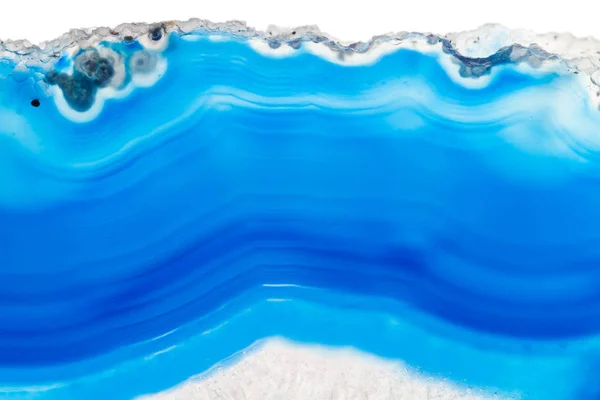 Fundo abstrato, azul ágata fatia mineral — Fotografia de Stock