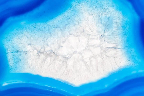 Fond abstrait, tranche d'agate bleue minérale — Photo