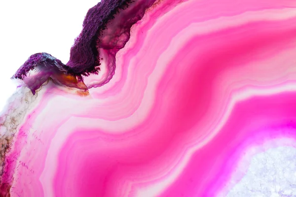 Fundo abstrato, rosa ágata fatia mineral — Fotografia de Stock