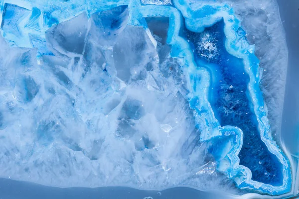 Przekrój poprzeczny Abstrakcja fantasy niebieski Malachit mineralnych — Zdjęcie stockowe
