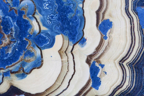 Secção transversal de abstrato azul fantasia wurtzite mineral — Fotografia de Stock