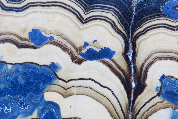 抽象ブルーファンタジー ウルツ鉱鉱物の断面図 — ストック写真