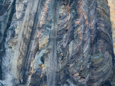 Açık döküm kömür madeninin Belchatow, Polonya havadan görünümü