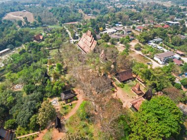 Black House - Baan Barajı Müzesi, Chiang Rai, Tayland Hava görünümünü