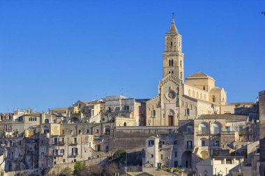 View of Matera Cathedral, UNESCO World Heritage Site clipart